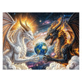 Yin Yang de dragão de gelo e fogo